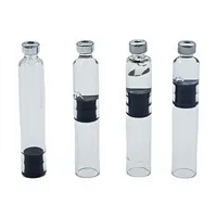 Bouteille en verre dégradable avec couvercle en aluminium et bouchon à vis, résistante à l'eau et durable pour les soins de la peau