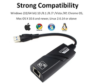 Adaptador USB 3.0 Gigabit Ethernet, Adaptador de Red LAN RJ45 de 1000Mbps, Convertidor sin Controladores para Laptop PC Windows Mac