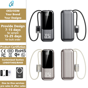 Cargador Portátil Mini <span class=keywords><strong>de</strong></span> 10000mAh con Cable Integrado, Carga Rápida <span class=keywords><strong>de</strong></span> 22.5W, Pantalla LED Digital, Power Bank, Cargador <span class=keywords><strong>de</strong></span> Teléfono, Gran Venta 2026 - Product Image 1