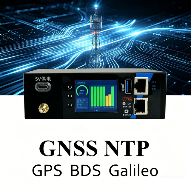 YESEEDER Mini NTP Server Beidou Galileo GPS Triple Mode Timing Automatic Switch Operation Portable Metal Time Synchronization