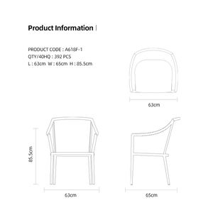 Artee mobilier de jardin chaise de Patio en aluminium loisirs hydrofuge balcon corde tissée chaise d'extérieur - Product Image 3