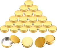 Pot de Conteneur Rond en Aluminium Doré, Pot en Étain, Bocaux Cosmétiques à Épices, Emballage en Aluminium, Métal, 30ml