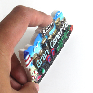 ตู้เย็นแม่เหล็กเรซินสั่งทำของที่ระลึกด้วย UV พิมพ์3D ชื่อเมือง grancanaria ดีไซน์ชายหาดเป็นมิตรต่อสิ่งแวดล้อม - Product Image 1