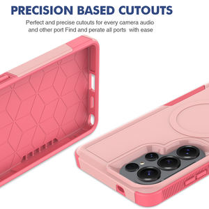 غطاء هاتف محمول وردي للفتيات مقاوم للصدمات، غطاء مطفي لهاتف سامسونج S26 ألترا، غطاء هاتف مغناطيسي من مادتي TPU وPC 2 في 1 - Product Image 6