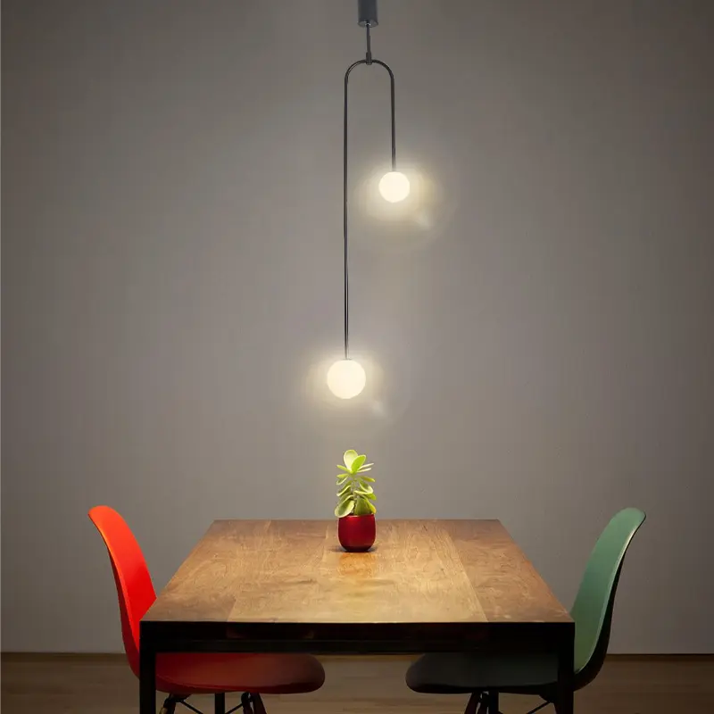 2022 Nordic Concise Simple Dinning Room Pendant White Bulb Elegant Chandelier For Home Pendant Light Modern