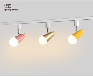 Faretto LED COB <span class=keywords><strong>a</strong></span> Cono Multicolore Nordic Macaron Orientabile su Binario per Illuminazione Espositiva per Negozi di Dolci e Decorazione Murale - Product Image 1