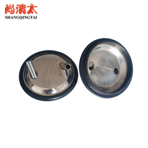 农场用新型不锈钢挤奶桶盖奶机配件2端口奶牛挤奶桶盖桶盖 - Product Image 6