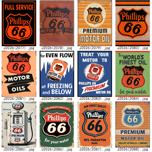 Affiche murale métallique imprimée UV au design populaire, Art mural pour garage, man <span class=keywords><strong>cave</strong></span>, club, Impression métallique, Panneau en étain avec motifs de la série Phillips 66 - Product Image 3