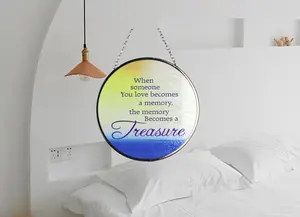 Customized UV Printing "Memory" Hanging Pendant Round Wall Hangings Home Decor