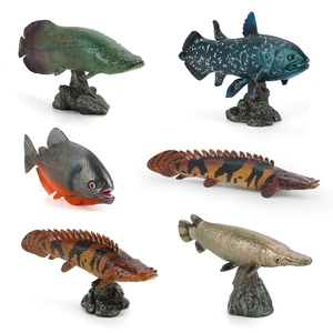Modelli di Animali Marini: Pesce Alligatore, Piranha, Dinosauro, Ornamento Creativo per Scienza ed Educazione con Base - Product Image 4