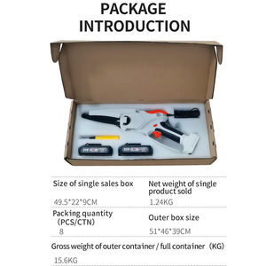 Mini <span class=keywords><strong>tronçonneuse</strong></span> sans fil de 6 pouces, 21V, <span class=keywords><strong>tronçonneuse</strong></span> électrique portative avec 2 batteries - Product Image 5