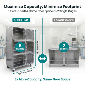 Прочная складная металлическая клетка-вольер для собак и кошек, большой размер, с двойной дверцей, съемным поддоном, для использования в помещении и на улице - Product Image 5