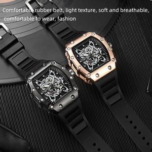 นาฬิกาข้อมือผู้ชาย <span class=keywords><strong>Wlisth</strong></span> 6147 หน้าปัดทรง Tonneau แฟชั่นสปอร์ต สายซิลิโคน ระบบควอตซ์ เข็มเรืองแสง กันน้ำ - Product Image 6