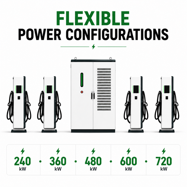 New Commercial DC EV Charger 240-480KW Electric Vehicle Charging Station Multi-Terminal Split Fast Charging