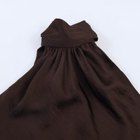 Robe texturée dos nu en satin de soie chic et plissée pour femme PB&ZA, nouvelle collection été 2026