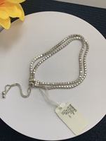Bracelet ajustable minimaliste en argent 925 avec zircon rond de style tennis pour femme, bijoux de mode pour les anniversaires
