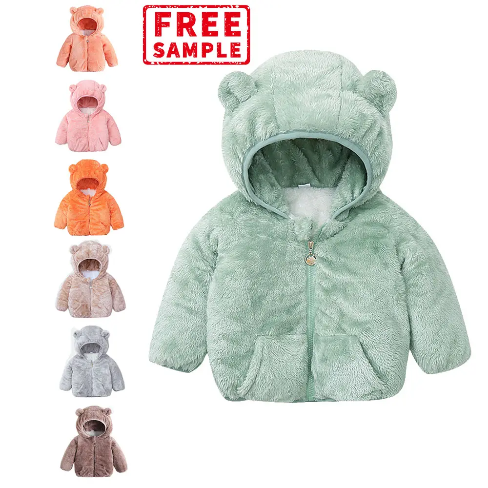 Free Sample Wholesale Custom 2022 Designers Children's Wear Kids Winter Jacket Boys Fashion Fleece Warm Baby Girls Coats Outwear