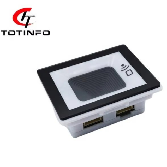 TOTINFO QR Code 13.65MHz NFC Card Reader Module USB Access Control Kiosks 1D/2D Codes Phone Simulative NFC Card ISO14443 Type