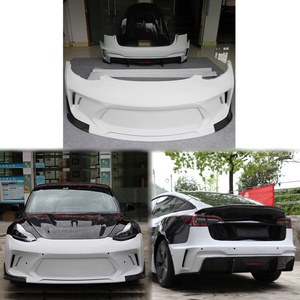 2017-2025 Car Modification Upgrade Gen2 Resin Body Kit Front Rear Bumper Lip <b>Engine</b> <b>Hood</b> Side Skirt for Tesla Model 3 - Product Image 2