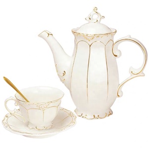 Juego de café de cerámica de té de la tarde de alivio simple nórdico de bajo precio - Product Image 4