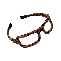 Unique rétro imprimé léopard femme cheveux accessoires rétro rétro femmes carré creux lunettes de soleil forme bandeaux mignon mode