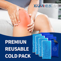OEM ODM Lot de 4 Compresses de Gel Froid Réutilisables Premium avec Housse en Peluche, Congelables, Souples, pour Soulagement de la Douleur, Vente en Gros Direct Usine
