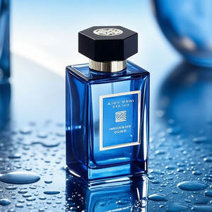 Şeffaf kare cam 50ml 100ml parfüm şişesi lüks kapak özel kapak renk lüks parfüm sprey şişeleri destekler - Product Image 4