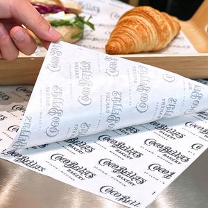 Custom Print Logo Eco-Friendly Biodegradable <b>Recyclable</b> Tray Liner Food Grade PE Coated Grease Proof Bread Cookie Food <b>Wrapping</b> - Product Image 6