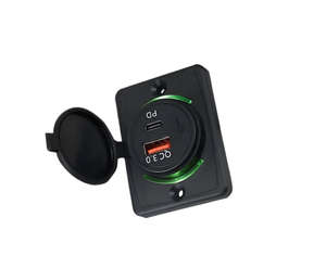 Cargador Rápido Dual USB 3.1A 12V/24V con Material de PC Resistente al Fuego, Certificado CE/FCC para Motocicleta, Barco, Autobús - Product Image 1