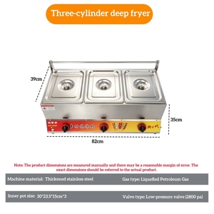 <span class=keywords><strong>Friteuse</strong></span> professionnelle à gaz en acier inoxydable à poser sur comptoir, 3 bacs, GPL/GNL, pour poulet frit, frites, camions de restauration, pot de friture à huile - Product Image 5