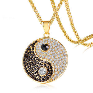 Colgantes de oro de 10k y 14k con forma de Buda, yin, yang, Jesús, Dios, hamsa, para unisex, venta al por mayor - Product Image 1