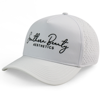 Gorra HS41 OEM Personalizada con Bordado, 5 Paneles, Visera Curva, Impermeable, Perforada con Láser, para Golf, Ciclismo, Béisbol, Venta al Por Mayor