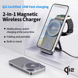 Estación de Carga Inalámbrica Magnética 3 en 1 Plegable PD 3.0 de 15W, Cargador Tipo-C de Aleación de Aluminio para Teléfono, Reloj y Auriculares - Product Image 2