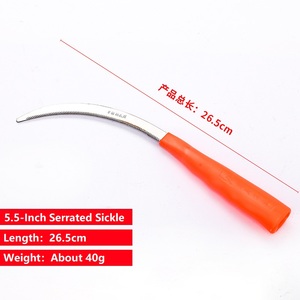 Manche en plastique et bois faux <span class=keywords><strong>blé</strong></span> agriculture <span class=keywords><strong>outil</strong></span> agricole scie faucille dentelée récolte faucille pelouse tonte herbe couteau de coupe - Product Image 5