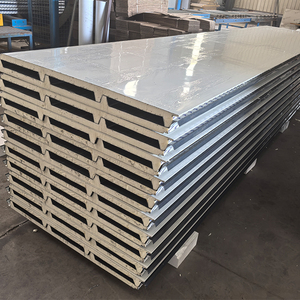 Tấm panel tường kim loại mái nhà cách nhiệt chống cháy bằng bông đá PIR Polyurethane EPS PU cho nhà kho lắp ghép - Product Image 3