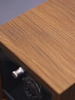 Boîte à remontoir de montre en bois, plusieurs positions, LED bleue, couvercle en verre transparent pour montre automatique, étui cadeau haut de gamme pour homme d'affaires