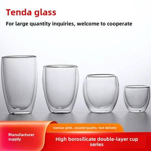 <span class=keywords><strong>Tasse</strong></span> à jus de café <span class=keywords><strong>sans</strong></span> poignée de conception moderne <span class=keywords><strong>tasse</strong></span> à double couche en verre borosilicaté pour la maison tasses en céramique pour hommes - Product Image 6