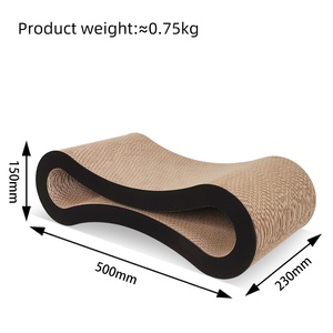 Rascador para Gatos KS Custom en Forma de <span class=keywords><strong>8</strong></span>, Resistente, de Cartón Corrugado, Cama para Gatos, Sofá, Juguete Rascador con Bolsa de Catnip - Product Image 2