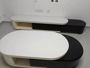 Ánh sáng sang trọng kem phong cách có thể thu vào Slate Bàn cà phê <span class=keywords><strong>TV</strong></span> đơn vị tủ hiện đại đơn giản trung tâm bảng <span class=keywords><strong>TV</strong></span> đứng kết hợp bộ - Product Image 5