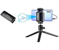 Fifine — Microphone Lavalier sans fil, Microphone à revers, Rechargeable UHF, pour téléphone iPhone, Android, enregistrement vidéo, Podcast, Vlog