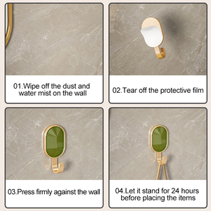 Vẻ đẹp mới cửa traceless chịu lực dính nhựa đá quý móc treo tường móc - Product Image 4