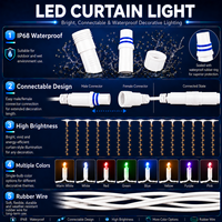 Guirlandes lumineuses LED blanches chaudes étanches IP65 220V 10M pour l'extérieur, les fêtes, Noël, l'éclairage de rue