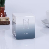 Emballage cosmétique en carton recyclé gaufré à dégradé mat, logo personnalisé, boîte à rabat pour sérum et lotion pour soins de la peau