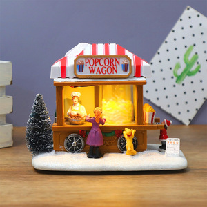 Casa de Navidad creativa, luz Led, Mini resina, vista de nieve, decoración de Casa de Navidad, mesa <span class=keywords><strong>Musical</strong></span>, casa de Navidad luminosa, <span class=keywords><strong>pueblo</strong></span> - Product Image 1
