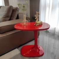 Table console de style italien, luxe léger, simplicité moderne, en fibre de verre, design de créateur, table d'angle en forme de T, petite table à thé pour salon