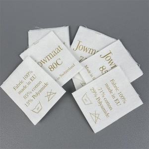 Nhãn hiệu tùy chỉnh nhãn bông trắng cho nhà sản xuất quần áo nhãn hàng may mặc chất lượng cao - Product Image 5