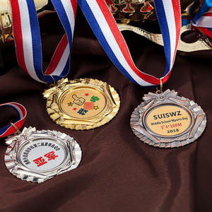 เหรียญทองสำหรับใส่เล่นกีฬาที่มีสายคล้องพร้อมพิมพ์โลโก้สองด้านแบบกำหนดเอง - Product Image 5