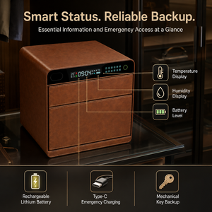 Cassaforte Biometrica con Impronta Digitale per Gioielli, Orologi e Contanti, con Batteria Ricaricabile e <span class=keywords><strong>Ricarica</strong></span> USB-C - Product Image 5