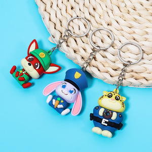 Zootopia Keychain 3D phim hoạt hình hình xe Keyring, PVC động vật Keychain túi quyến rũ Ba lô clip cho trẻ em người hâm mộ Quà Tặng - Product Image 2