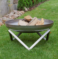 Brasero d'extérieur moderne en acier Corten de 24 à 48 pouces avec option 60 cm pour le camping et le chauffage de terrasse, alimenté au bois de chauffage